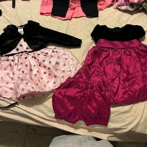 SIZE 12 MONTHS BABY GIRLS DRESS SETS BUNDLE OF 2 YOUNGLANDS & BABY FAITH LOT1280